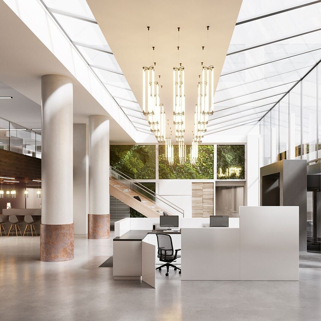 Koers verbouwing renovatie kantoren receptie Coengebouw Amsterdam MVGM Builtics